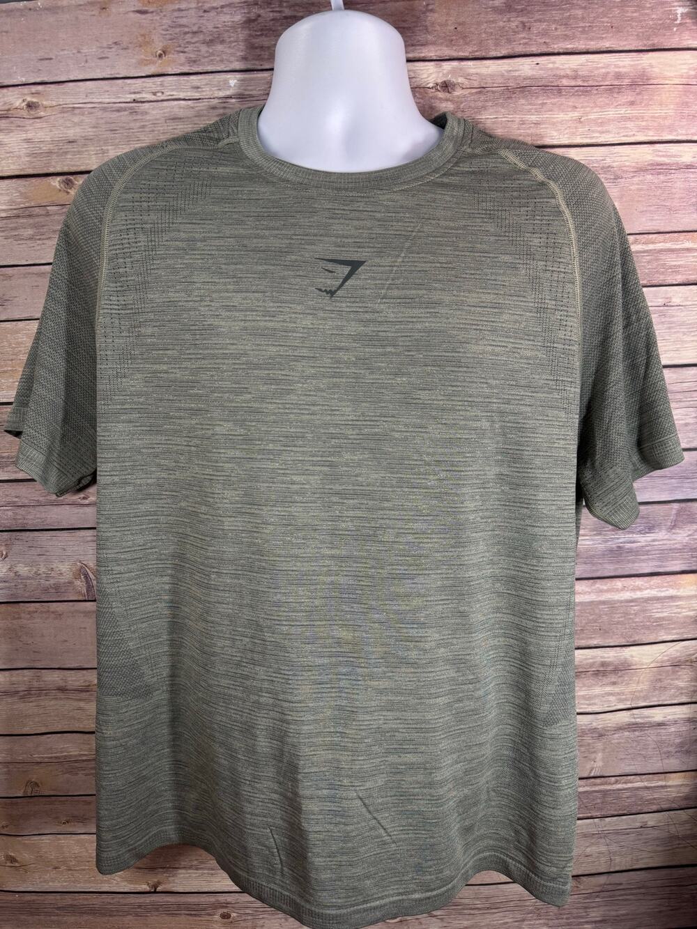 Gymshark Mens Green Graphic Workout Shirt Size Large